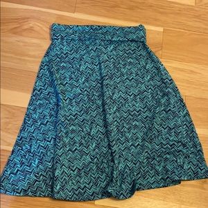 Navy and electric blue skirt